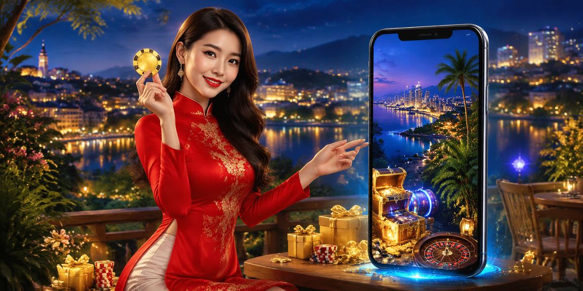 Khung cảnh chơi casino trên thiết bị di động tại Đà Lạt